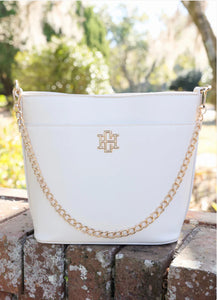 Brielle Cream Bucket Purse