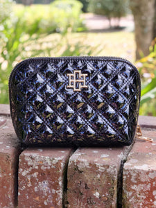Ibiza Small Black Patent Travel Pouch