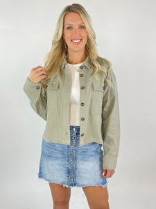 Pulling It Together Green Mint Short Shacket