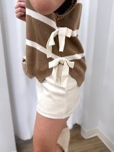 Say You’ll Stay Light Brown Sleeveless Knit Sweater