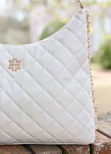 Mila Cream Quilted Tote