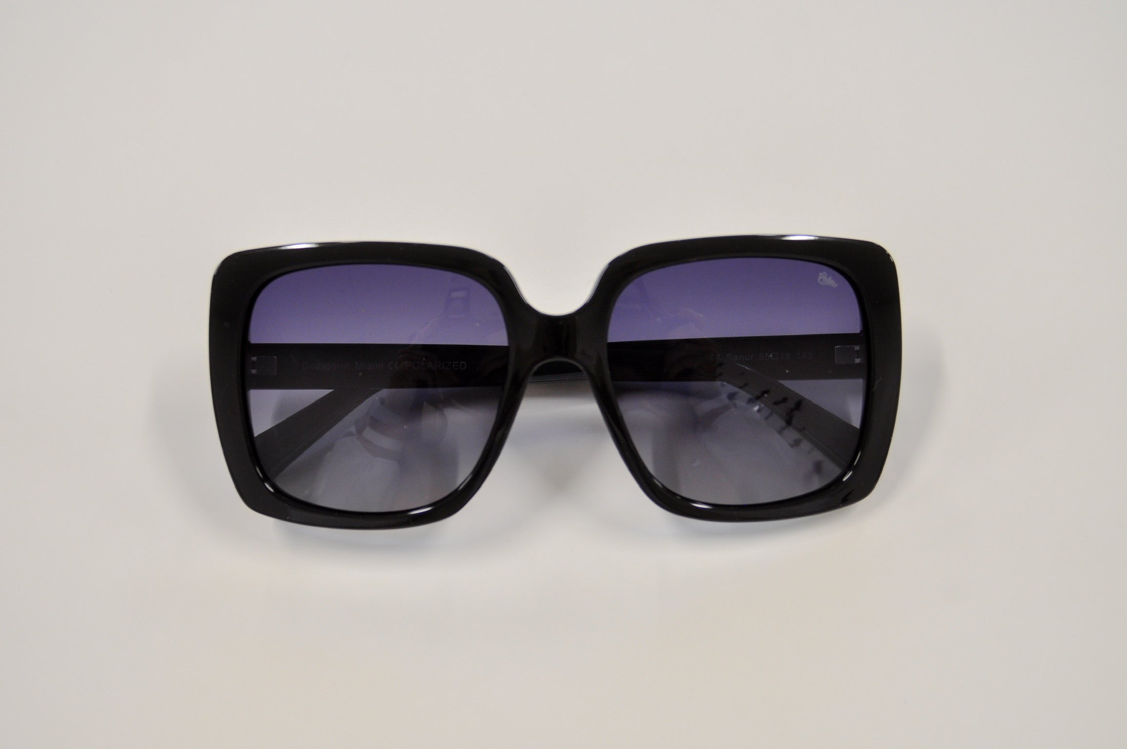 Sandy Black Frame Polarized Sanur Large Square Sunglasses