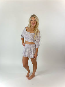 Time To Shine Lavender Print Top