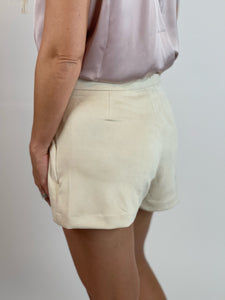 Another Love Soft Pleated Ivory Shorts