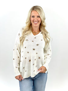 Thanking My Lucky Stars Star Sweater