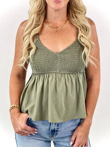 Thinking About You Babydoll Cami Top