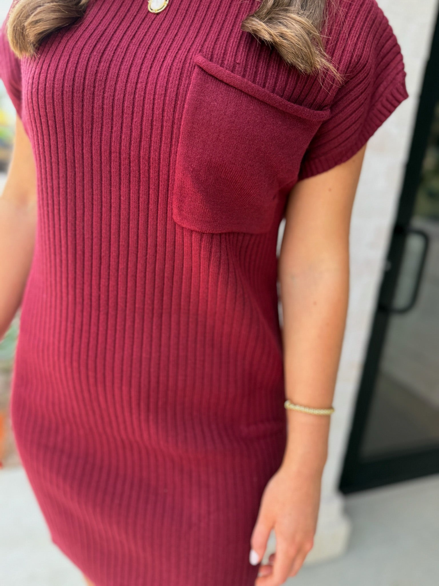 Wine Date Sweater Dress