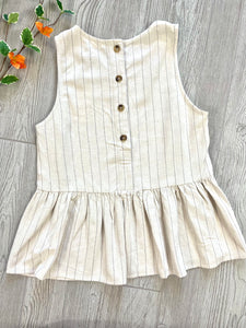 One True Love Babydoll Top With Button Detail On Back